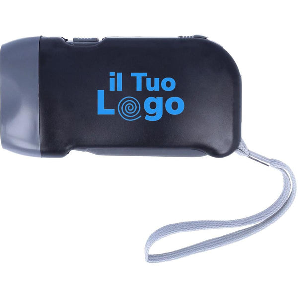 Torcia LED Nero - personalizzabile con logo