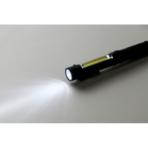 Torcia magnetica a LED Nero - personalizzabile con logo
