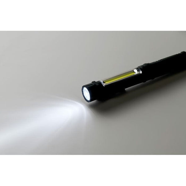Torcia magnetica a LED Nero - personalizzabile con logo