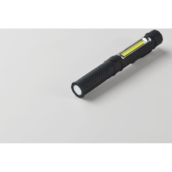 Torcia magnetica a LED Nero - personalizzabile con logo