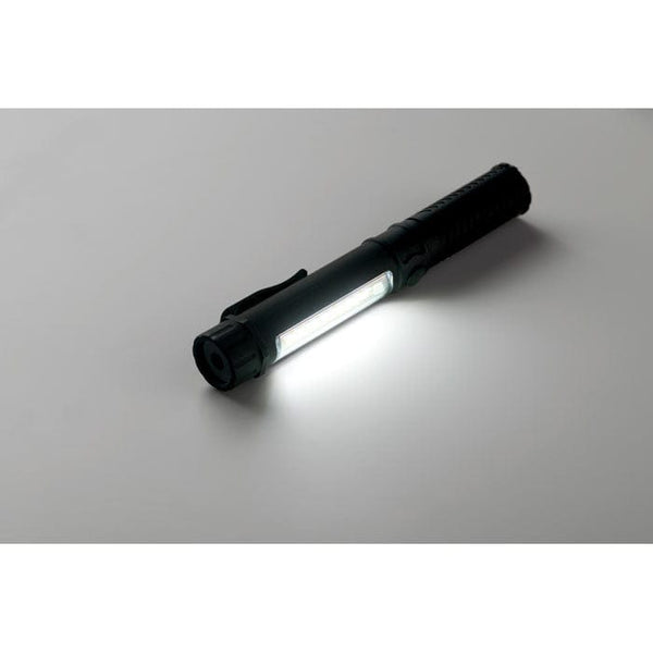 Torcia magnetica a LED Nero - personalizzabile con logo