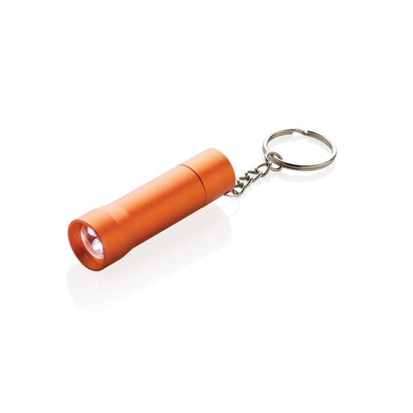 Torcia portachiavi Flash in alluminio riciclato RCS arancione - personalizzabile con logo