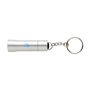 Torcia portachiavi Flash in alluminio riciclato RCS grigio - personalizzabile con logo