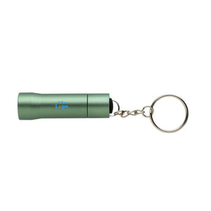 Torcia portachiavi Flash in alluminio riciclato RCS verde - personalizzabile con logo