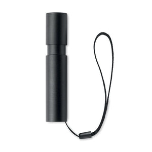 Torcia ricaricabile in alluminio Nero - personalizzabile con logo