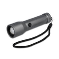 Torcia ricaricabile in alluminio riciclato IPX4 color color argento - personalizzabile con logo