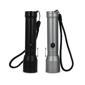 Torcia ricaricabile in alluminio riciclato IPX4 - personalizzabile con logo