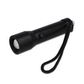 Torcia ricaricabile in alluminio riciclato IPX4 Nero - personalizzabile con logo