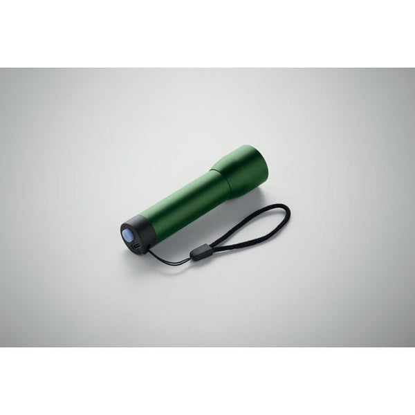 Torcia ricaricabile in alluminio riciclato - personalizzabile con logo