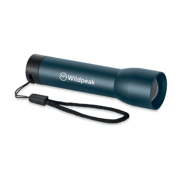 Torcia ricaricabile in alluminio riciclato - personalizzabile con logo