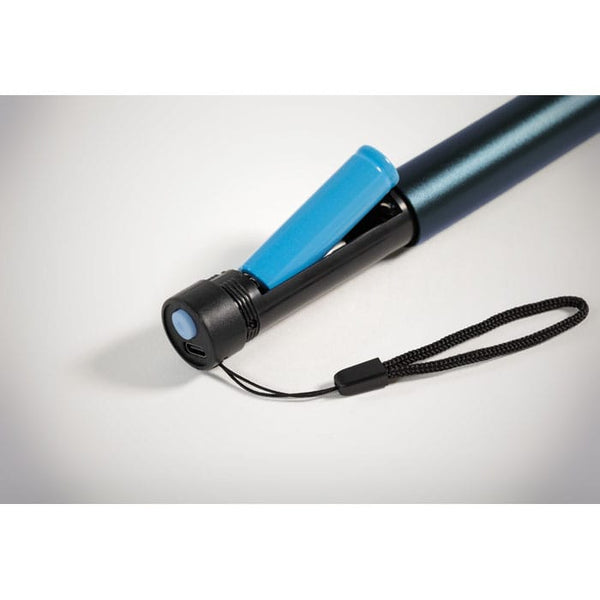 Torcia ricaricabile in alluminio riciclato - personalizzabile con logo