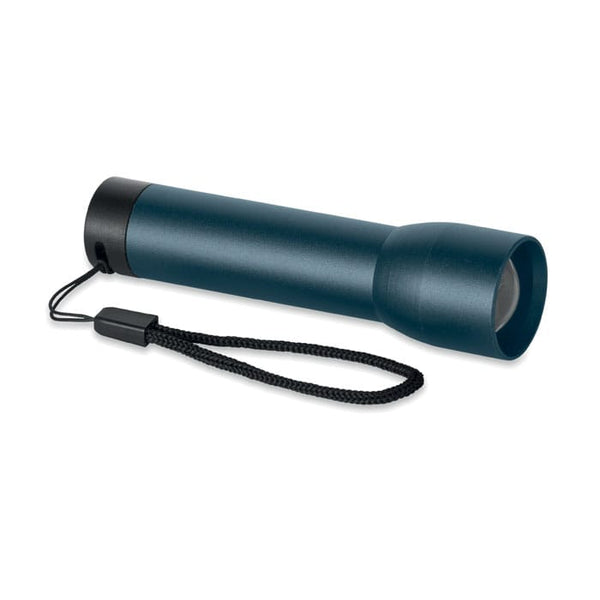 Torcia ricaricabile in alluminio riciclato - personalizzabile con logo