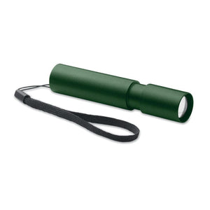 Torcia ricaricabile in alluminio verde - personalizzabile con logo