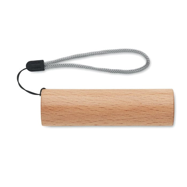 Torcia ricaricabile in legno Legno - personalizzabile con logo