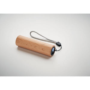 Torcia ricaricabile in legno Legno - personalizzabile con logo