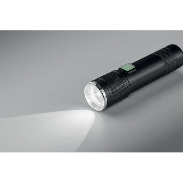 Torcia ricaricabile. Luce COB - personalizzabile con logo