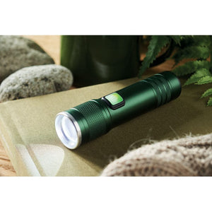 Torcia ricaricabile. Luce COB - personalizzabile con logo