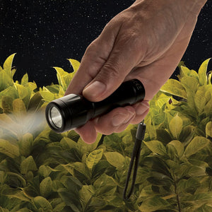 Torcia ricaricabile USB Flara in rPlastica RCS nero - personalizzabile con logo