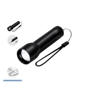 Torcia Tivar nero - personalizzabile con logo