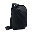 Tracolla in morbido PU Nero - personalizzabile con logo