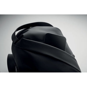 Tracolla in morbido PU Nero - personalizzabile con logo