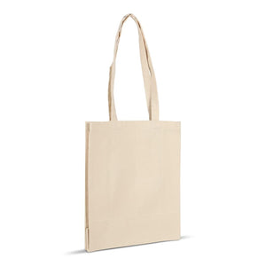 Tracolla tela di cotone OEKO-TEX® 280g/m² 32x13x40 cm Natural beige - personalizzabile con logo