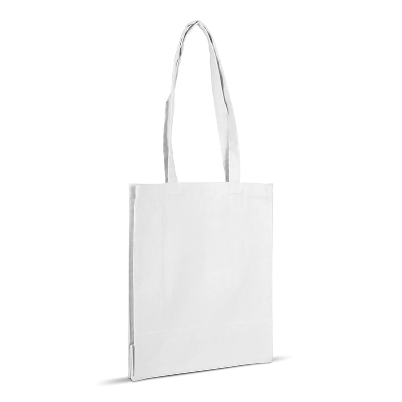Tracolla tela di cotone OEKO-TEX® 280g/m² 32x13x40 cm Bianco - personalizzabile con logo