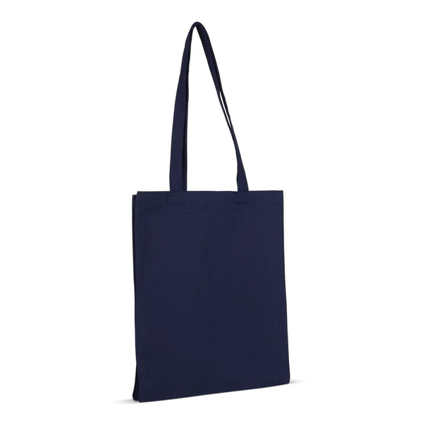 Tracolla tela di cotone OEKO-TEX® 280g/m² 32x13x40 cm blu navy - personalizzabile con logo