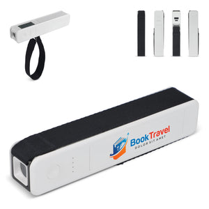 Travel Powerbank 5-in-1: Bilancia, torcia, righello, termometro. Bianco - personalizzabile con logo