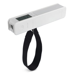 Travel Powerbank 5-in-1: Bilancia, torcia, righello, termometro. Bianco - personalizzabile con logo
