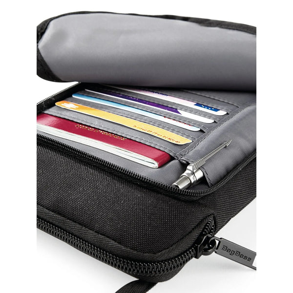 Travel Wallet nero - personalizzabile con logo