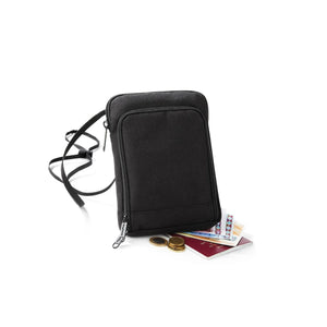 Travel Wallet nero - personalizzabile con logo