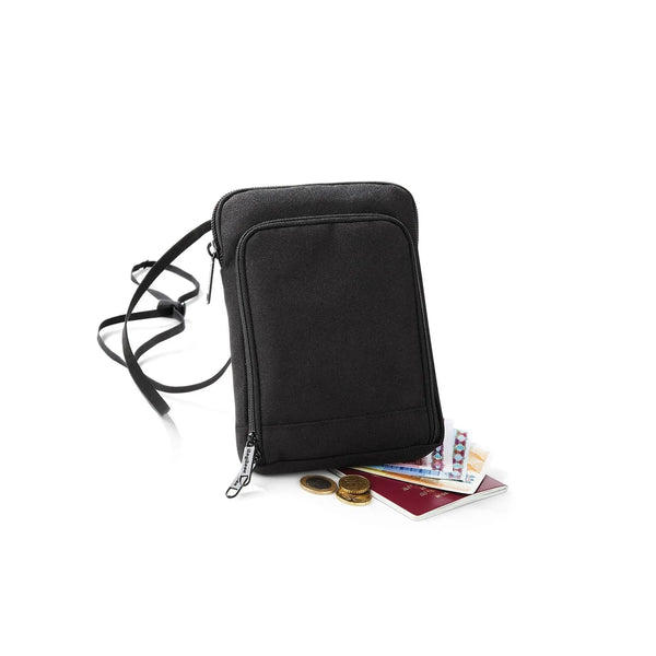 Travel Wallet nero - personalizzabile con logo