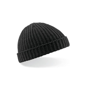 Trawler Beanie nero - personalizzabile con logo