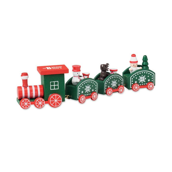 Treno di Natale in legno Misto - personalizzabile con logo