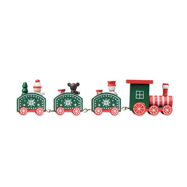 Treno di Natale in legno Misto - personalizzabile con logo