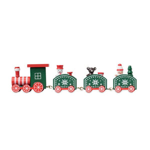 Treno di Natale in legno Misto - personalizzabile con logo