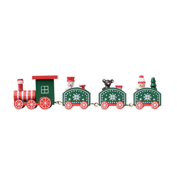 Treno di Natale in legno Misto - personalizzabile con logo