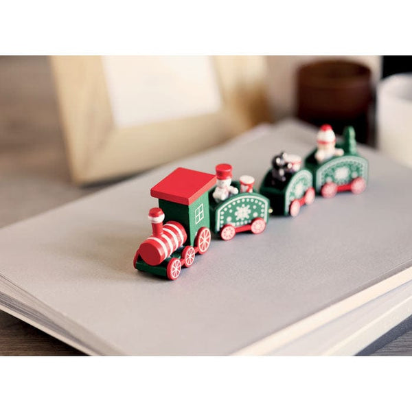 Treno di Natale in legno Misto - personalizzabile con logo