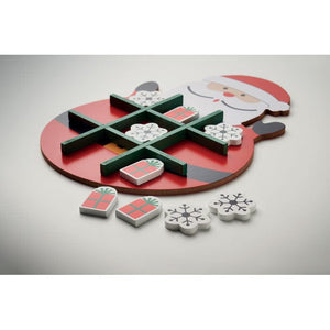 Tris natalizio in legno Rosso - personalizzabile con logo