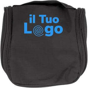 Trousse da viaggio Nero - personalizzabile con logo