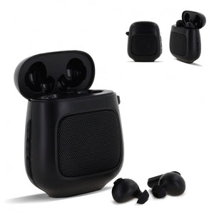 TruWireless Earbuds with Speaker 3W Nero - personalizzabile con logo