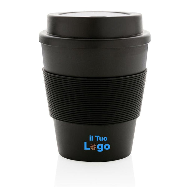 Tazza da caffè riutilizzabile con tappo a vite 350ml - personalizzabile con logo