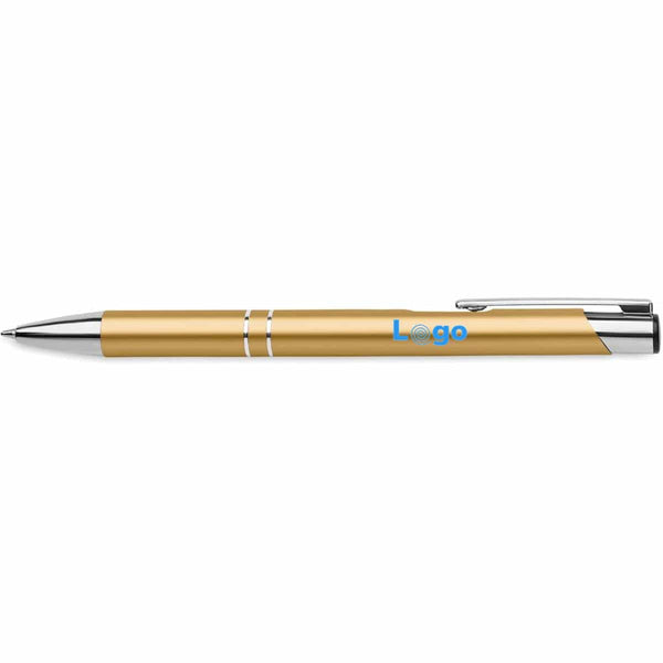 Penna color oro con logo