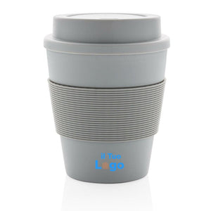 Tazza da caffè riutilizzabile con tappo a vite 350ml - personalizzabile con logo