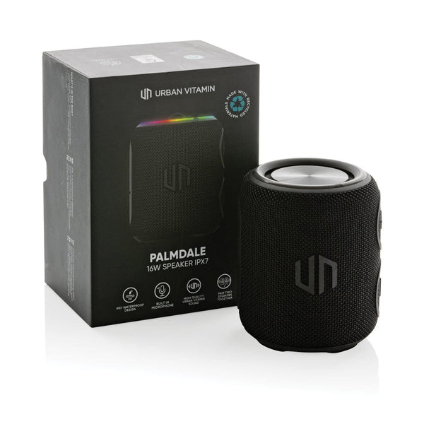 Urban Vitamin Palmdale RCS rplastic 16W speaker IPX7 nero - personalizzabile con logo