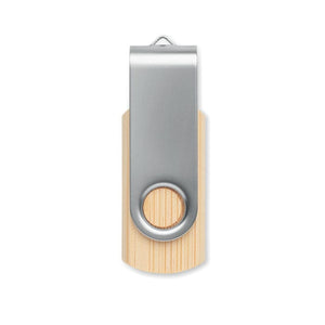 USB 16GB in bamboo beige - personalizzabile con logo