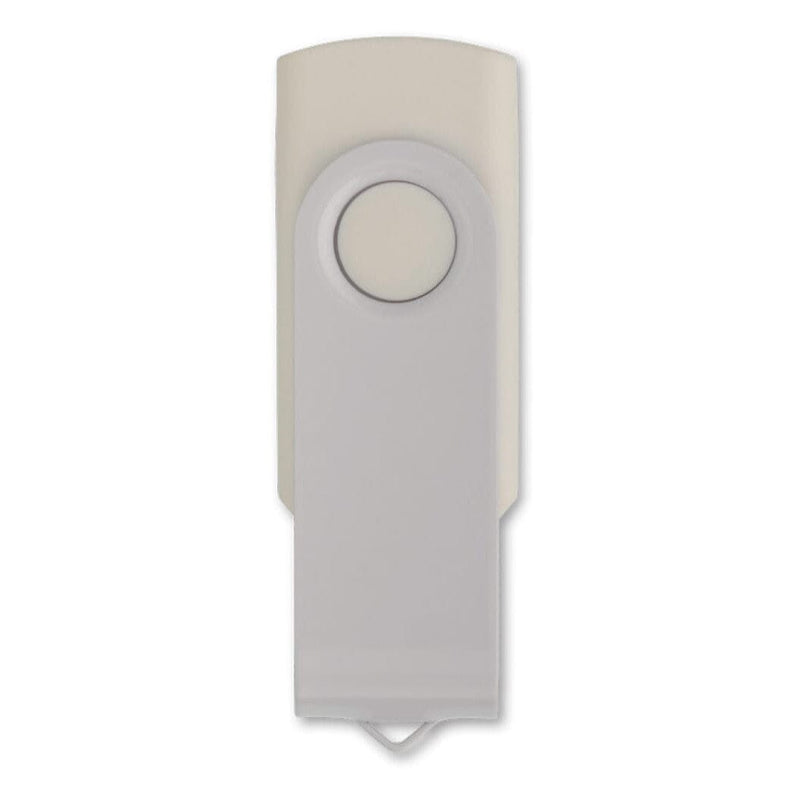 USB 4GB Flash drive Twister Bianco - personalizzabile con logo