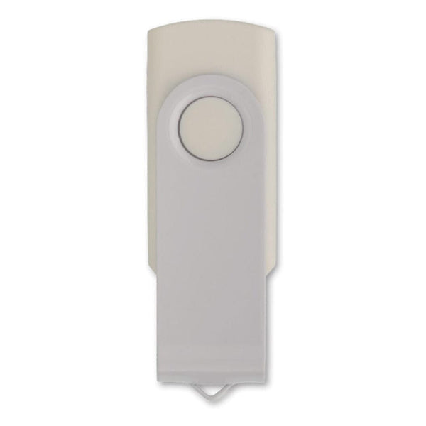 USB 8GB Flash drive Twister Bianco - personalizzabile con logo
