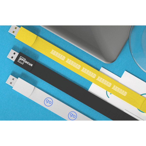 USB braccialetto in silicone - personalizzabile con logo